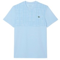Camiseta Lacoste Novak Djokovic Ultra Dry Azul Pastel