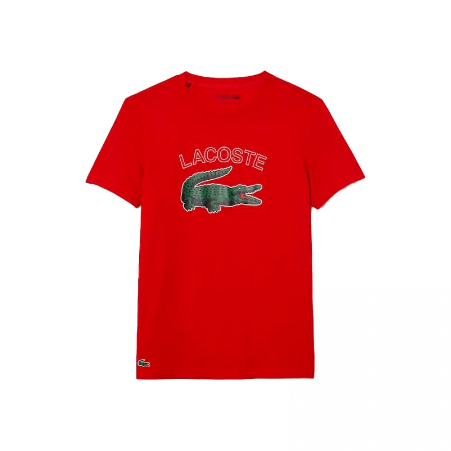 T-Shirt do Lacoste Sport Vermelho  Oferta + Barato