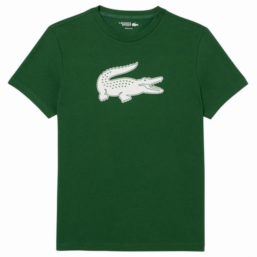 Camiseta Lacoste Sport Verde Branco  Oferta + Barato