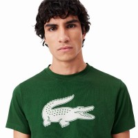 Camiseta Lacoste Sport Verde Branco  Oferta + Barato