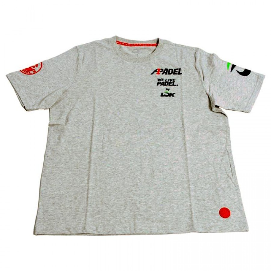 Camiseta Feminina Lok A1 Padel Bridger Cinza Mescla  Oferta + Barato
