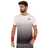 T-shirt Lotto Top IV Noir Blanc Brillant  Offre - Pas cher