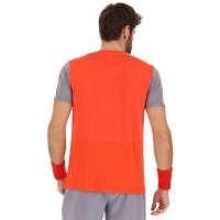 Camiseta Lotto Top IV Rojo Amapola Gris Plata