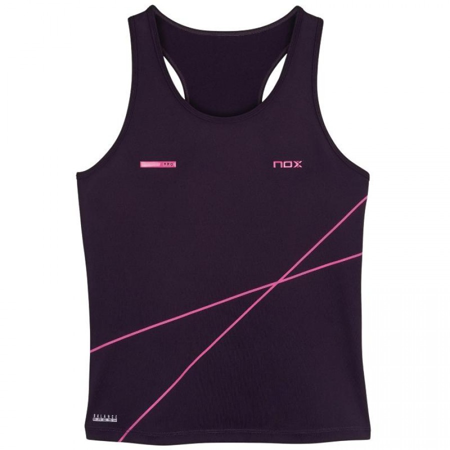 Camiseta Nox Pro Morado Oscuro Rosa Mujer