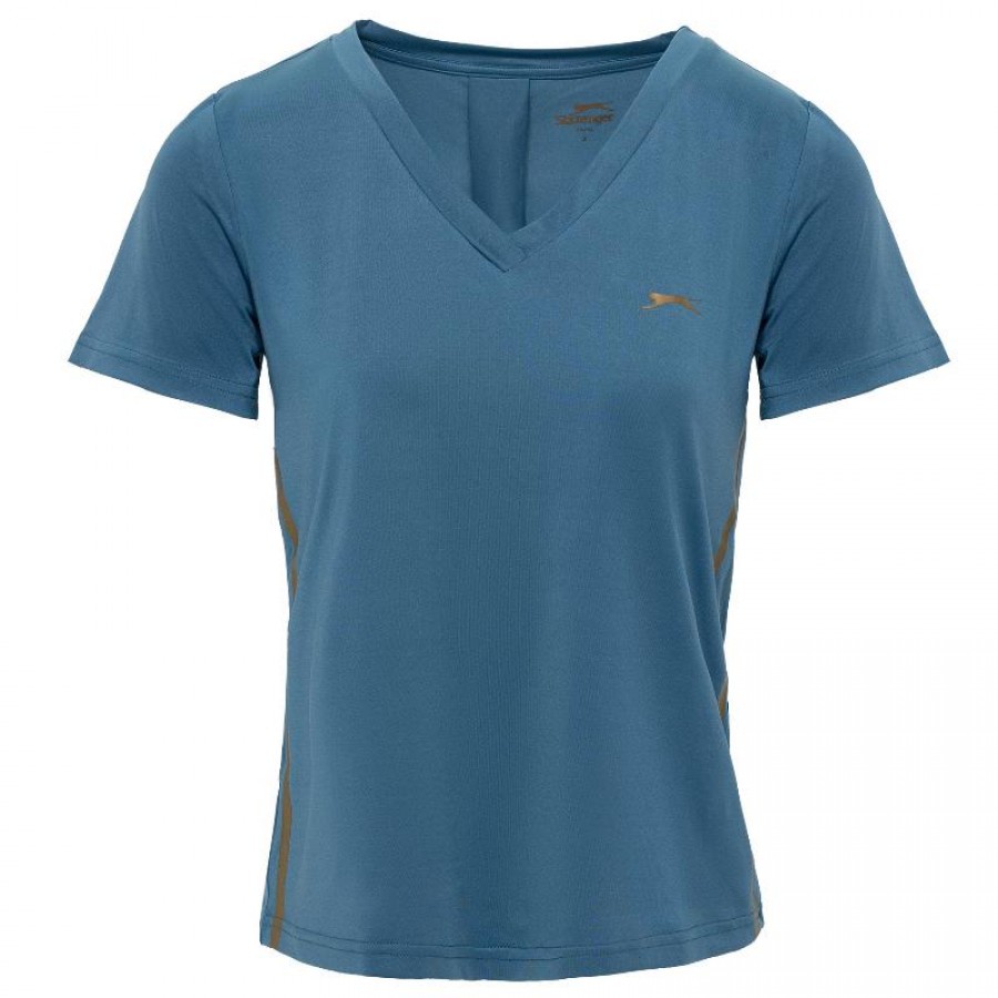 Slazenger Lucia Blue Women''s T-Shirt  Offer + Cheap