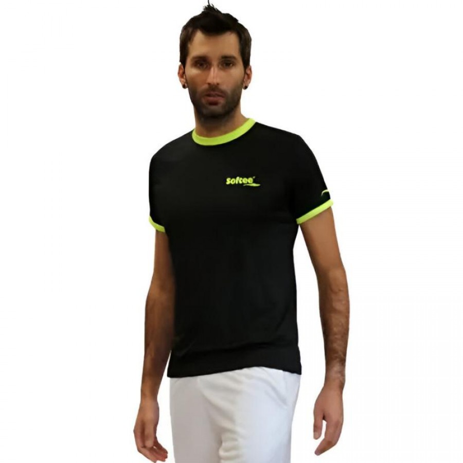 Softee Galaxy T-Shirt Black Fluor Yellow  Offer + Cheap