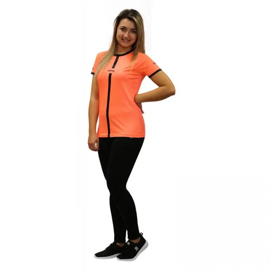 Softee Tipex Coral Fluor Black Women''s T-Shirt  Offer + Cheap