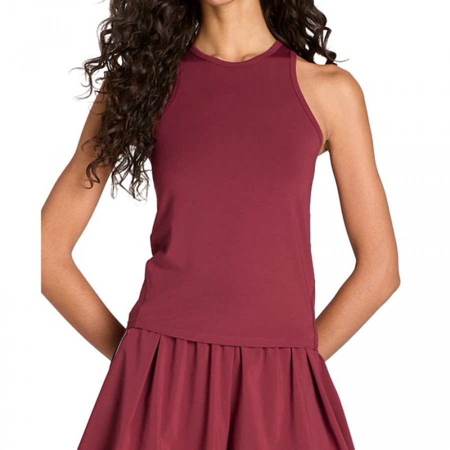 T-shirt féminin rouge foncé Wilson Fieldhouse