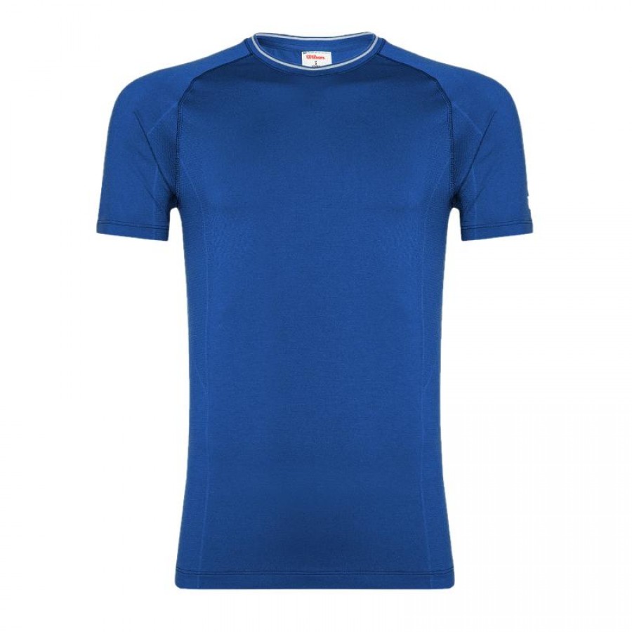Camiseta Wilson Team Seamless Crew Azul Royal  Offer + Cheap