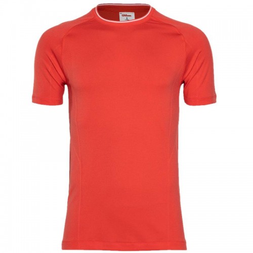 Camiseta Wilson Team Seamless Crew Rojo