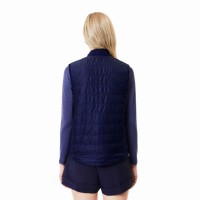 Chaleco Lacoste Slim Fit Azul Marino Blanco Mujer  Oferta + Barato