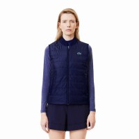 Chaleco Lacoste Slim Fit Azul Marino Blanco Mujer  Oferta + Barato