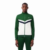 Lacoste Green White Tennis Jacket  Offer + Cheap