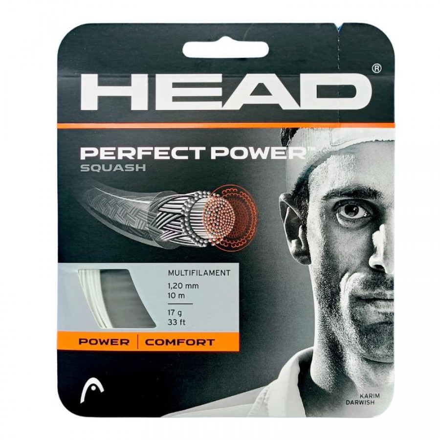 Cordaje Squash 10m Head Perfect Power 1,20mm Blanco  Offer + Cheap