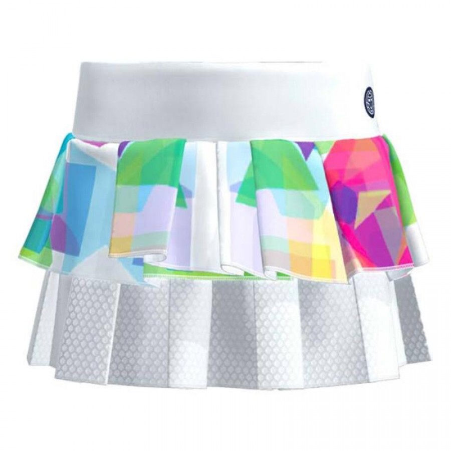 Falda Bidi Badu Kaleido Pleated Blanco Mix Junior  Oferta + Barato