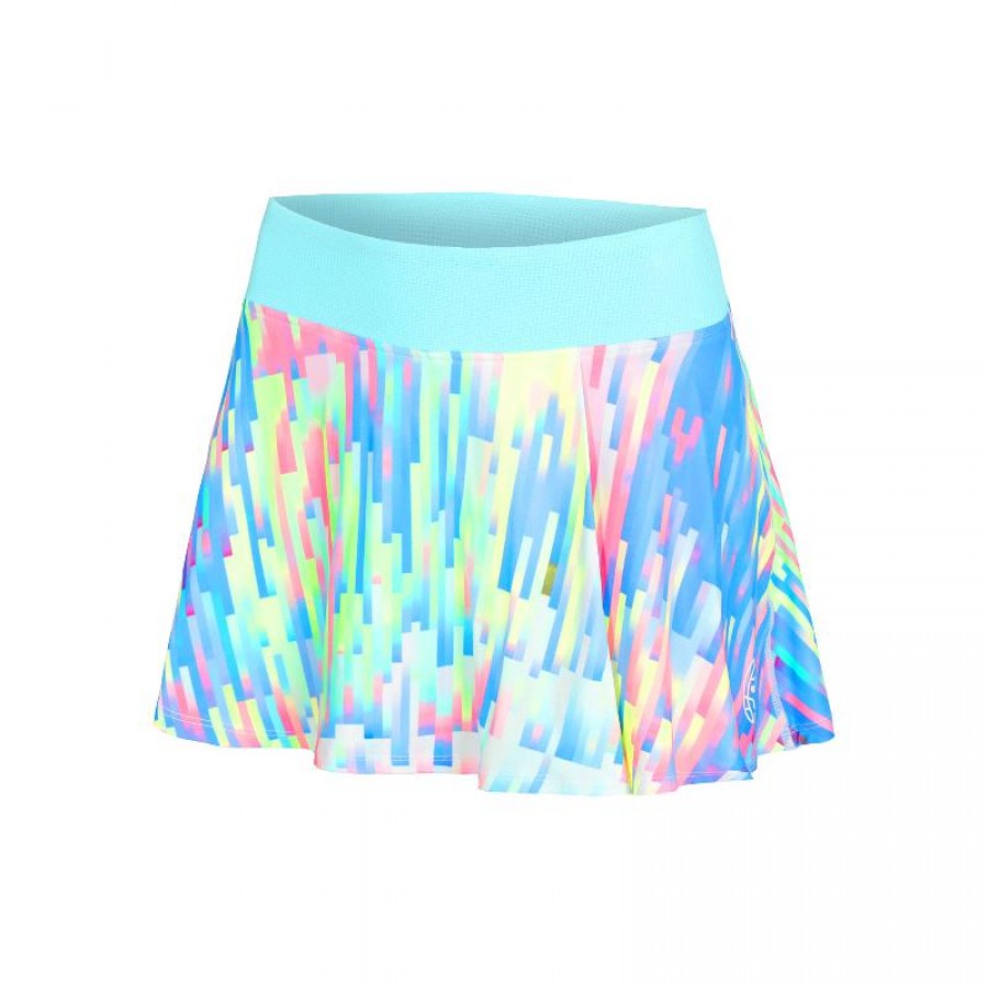Falda Bidi Badu Melbourne Printed Wavy Aqua Mix Junior  Offer + Cheap