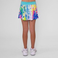 Falda Bidi Badu Melbourne Printed Wavy Aqua Mix Junior  Offer + Cheap