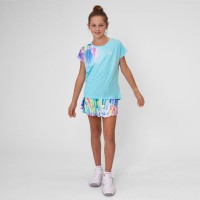 Falda Bidi Badu Melbourne Printed Wavy Aqua Mix Junior  Offer + Cheap