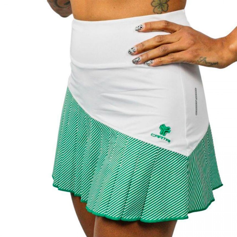 Cartri Jupe Telma Blanc Vert  Offre - Pas cher