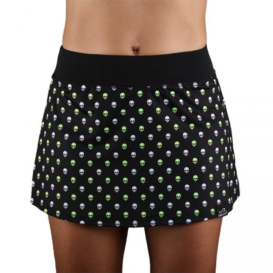Falda Infinita Impressão Minima Caveiras Verde  Oferta + Barato