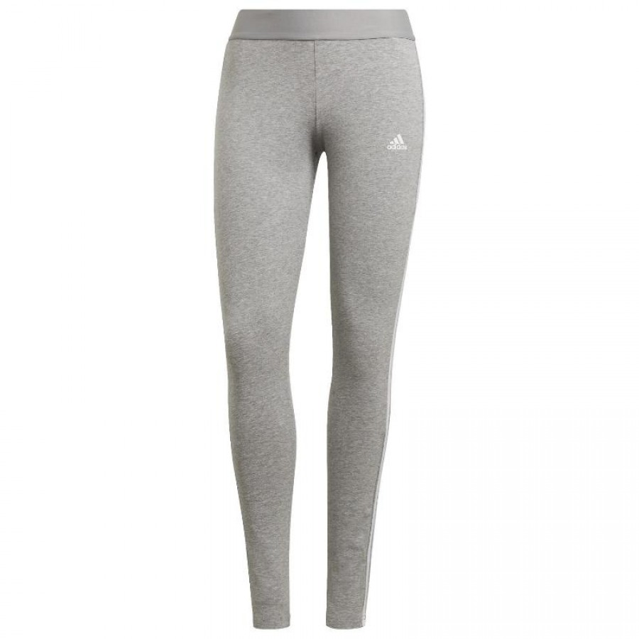 Leggings Adidas 3 Stripes Cinzento Branco  Oferta + Barato