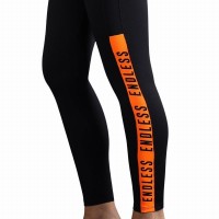 Endless Syncro Black Orange Leggings  Offer + Cheap