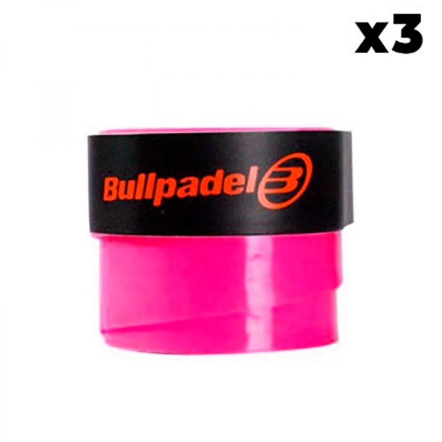 Bullpadel Plain Pink Overgrips 3 Units  Offer + Cheap