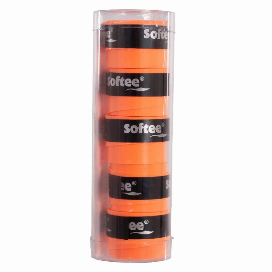 Softee Tech Smooth Overgrips Fluorescent Orange 5 unités
