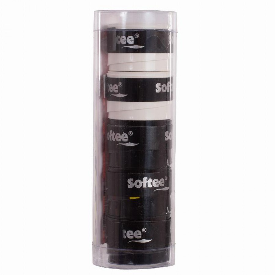 Softee Tech Smooth Black White Overgrips 5 Units