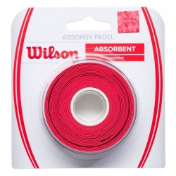 Overgrips Wilson AbsorbX Padel Rojo 3 Unidades