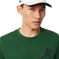 Pack Camiseta Lacoste Novak Djokovic Verde y Gorra Blanco
