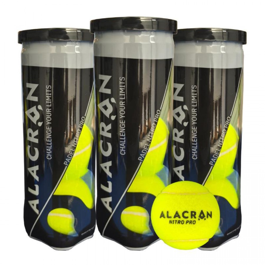 Pack de 3 Botes de Pelotas Alacran Nitro Pro