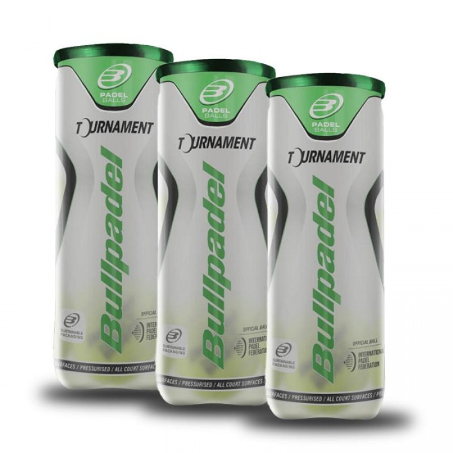 Pack de 3 Pots de Balles Bullpadel Tournament Pro  Offre - Pas cher