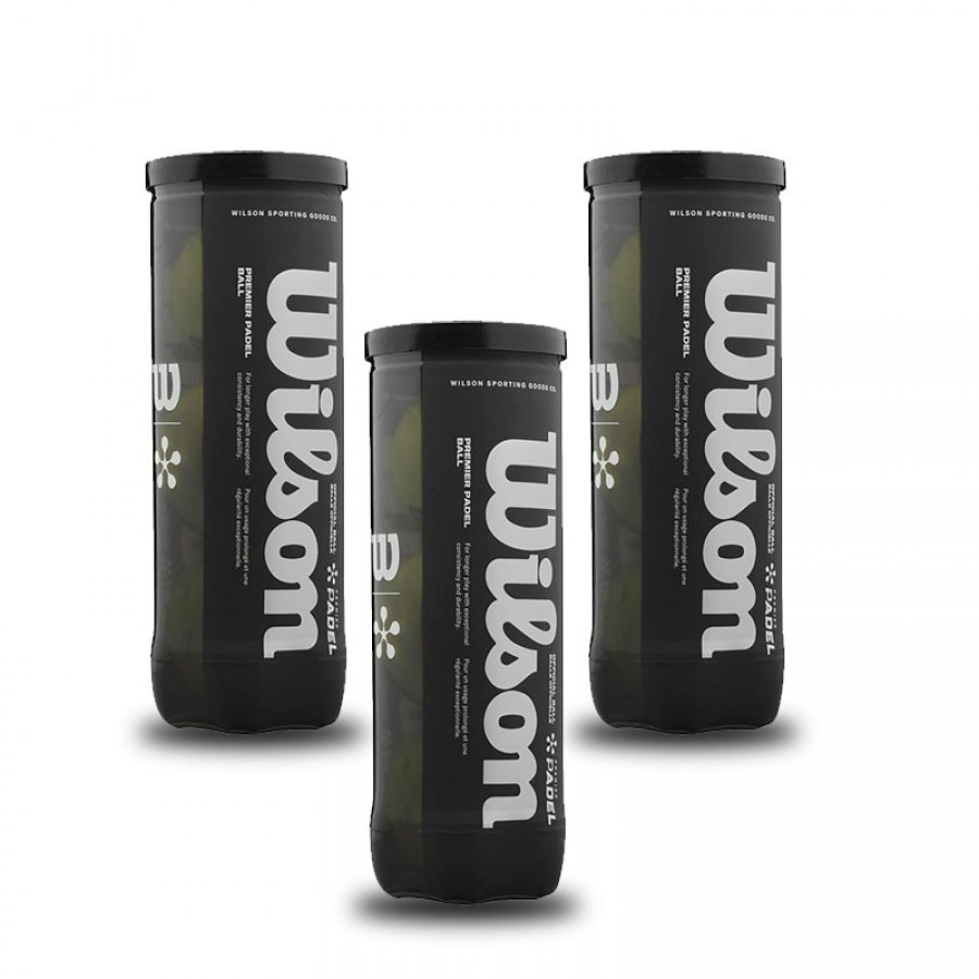 Pack of 3 Bottles of Wilson Padel Premier Balls  Offer + Cheap
