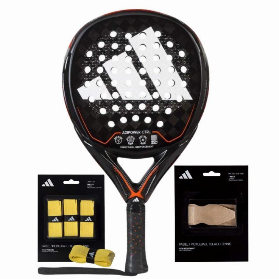 Adidas Adipower Control 3.2 2023 Racket Pack with Overgrips and Protector  Offer + Cheap
