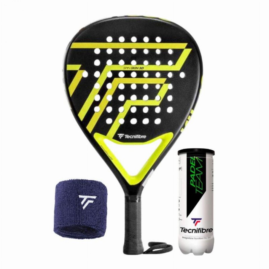 Pack Raquete Tecnifibre Wall Breaker 355 com Pulseira e Bolas  Oferta + Barato