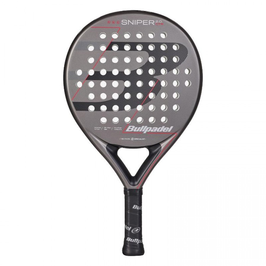 Pala Bullpadel Sniper 2.0 Control Gris Oscuro 2026