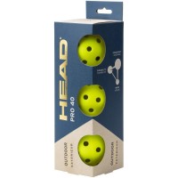 Pelotas Pickleball Head Pro 40 Extérieur 3 Unidades  Offre - Pas cher