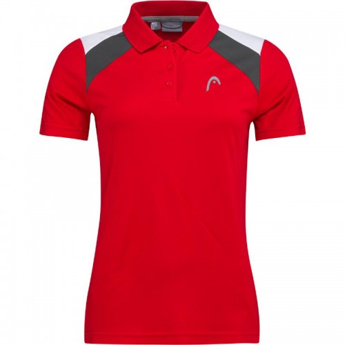 Polo Head Club 22 Blanco Rojo Mujer