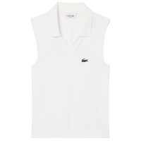 Polo Lacoste Apertado Ajuste Blanco Mujer  Oferta + Barato