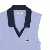 Polo Lacoste Tight Fit Violeta Azul Marino Mujer