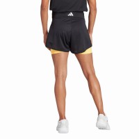 Shorts Adidas Match Pro Negro Amarillo Mujer  Oferta + Barato