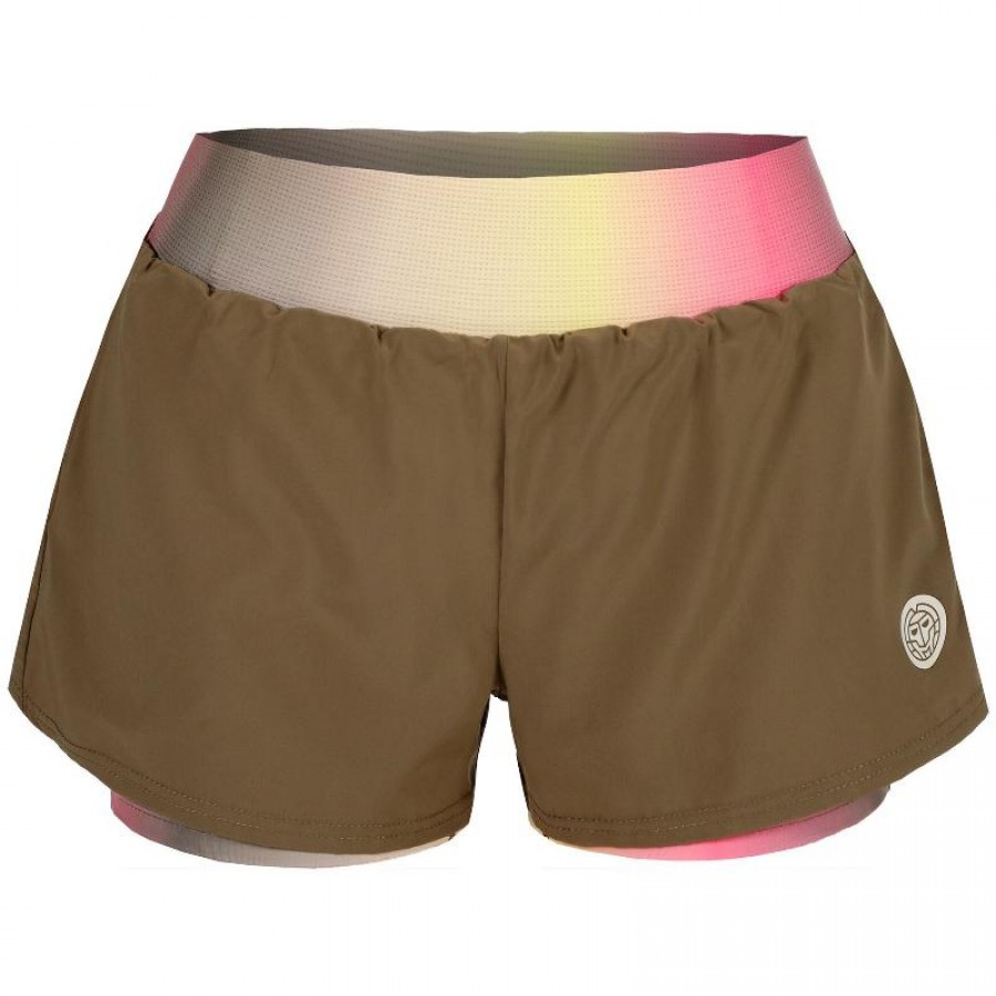 Short Bidi Badu Spectrum Imprimé 2en1 Marron Amarillo Mujer  Offre - Pas cher