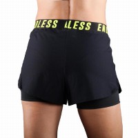 Short Endless Tech Iconic Negro Amarillo Mujer  Offer + Cheap