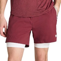 Wilson Short de tennis Volley 6 Rouge foncé