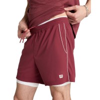 Wilson Short de tennis Volley 6 Rouge foncé