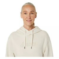 Asics Logo Beige Birch Women''s Sweatshirt  Offer + Cheap