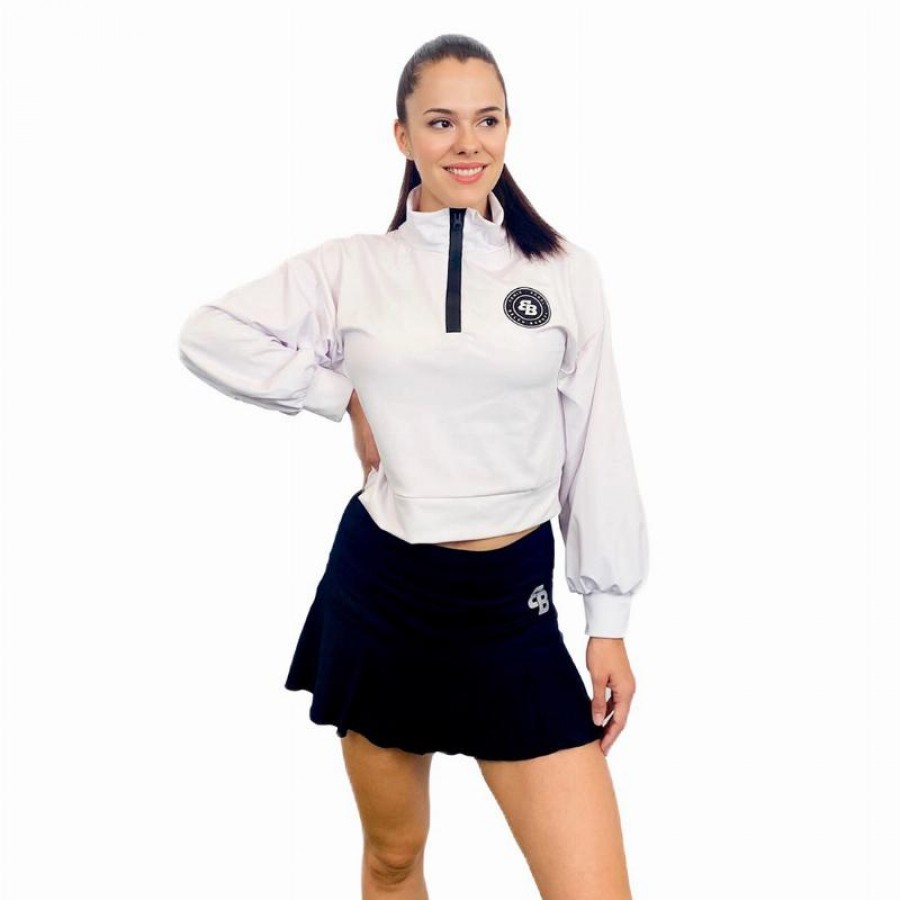 White Cropped BB Sweatshirt  Offer + Cheap