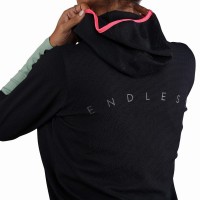 Sudadera Endless Breath Line Negro Verde Forest  Oferta + Barato