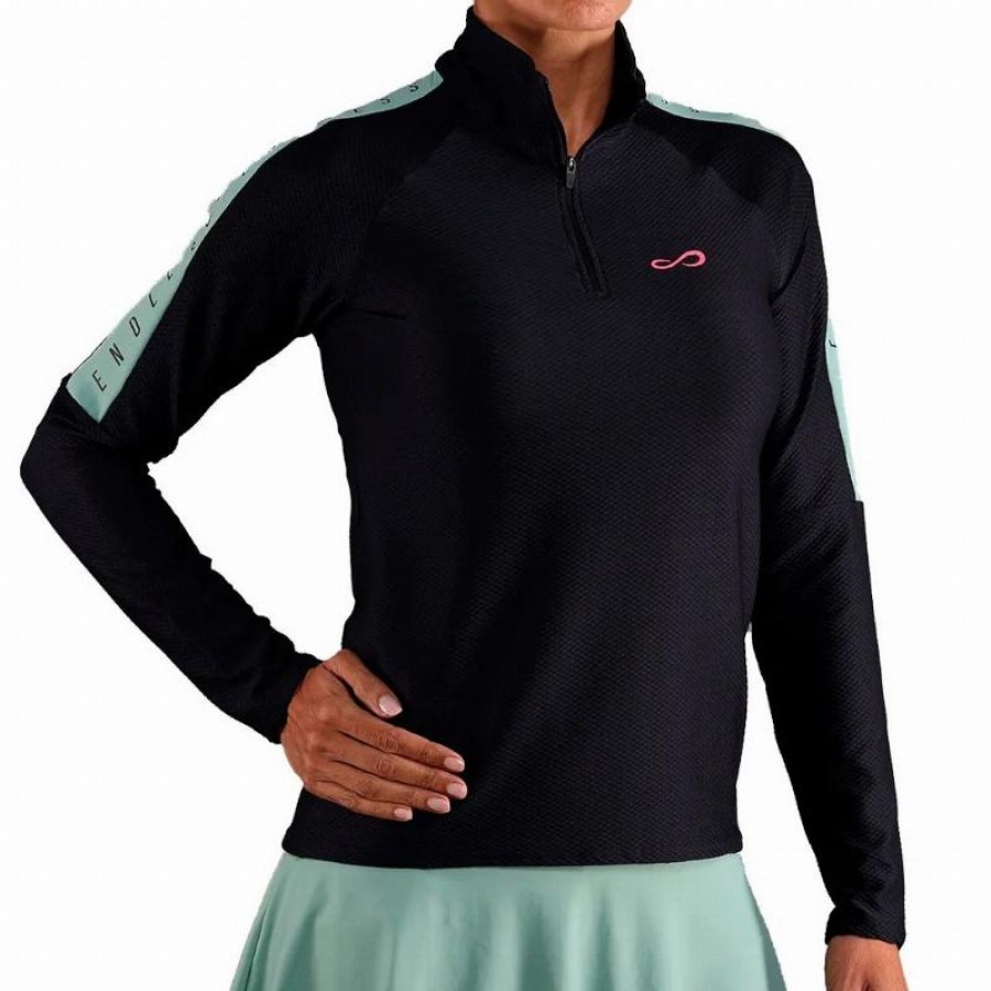 Sudadera Endless Kirsch Iconic II Negro Verde Forest  Oferta + Barato